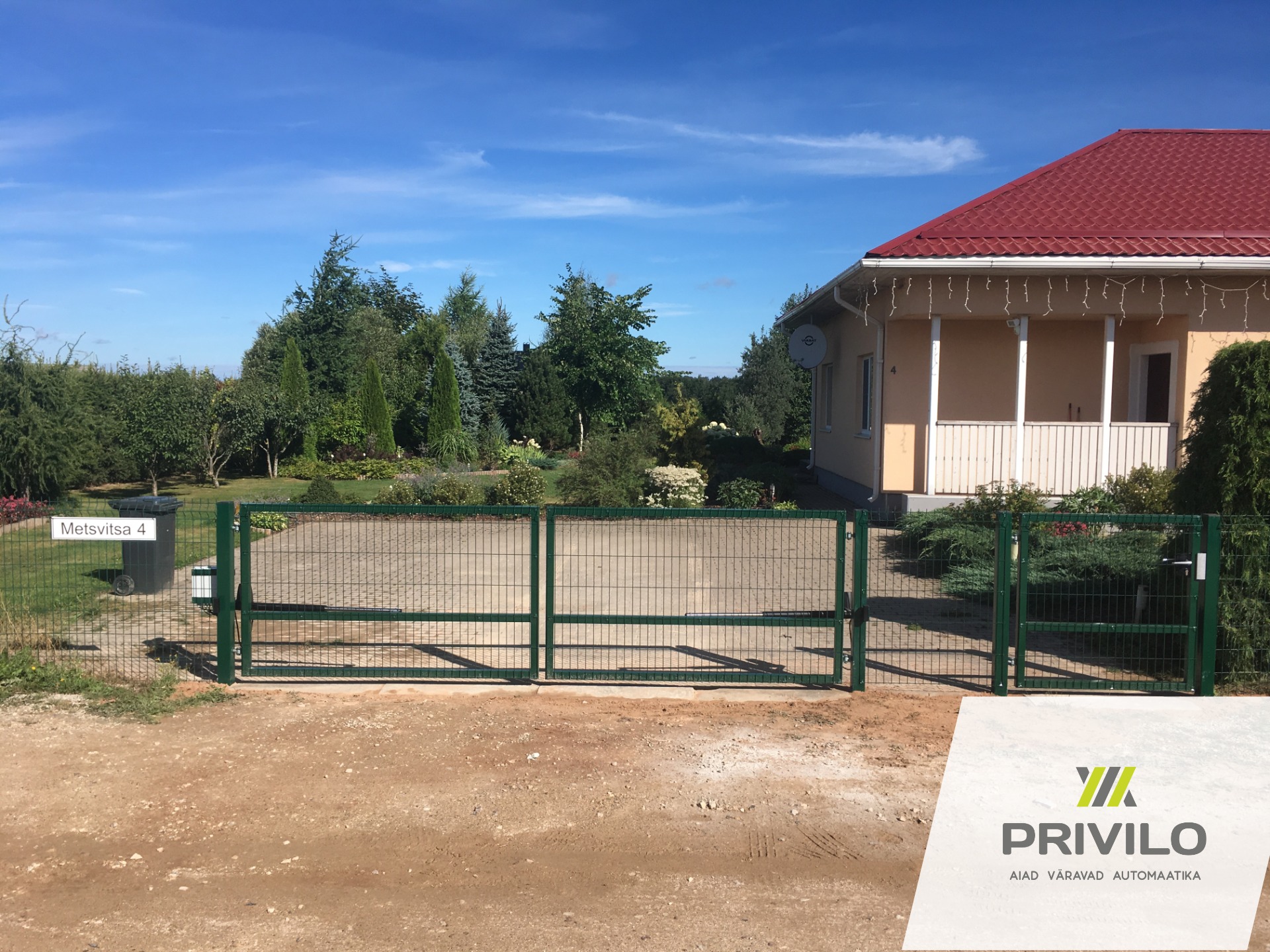 Automaatikaga tiibvärav. Jalgvärav. Paneelkate., Tiibväravad, Jalgväravad, Automaatika, Tartumaa, pilt 2 – Privilo