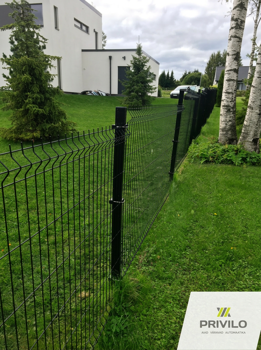 Tiibvärav, jalgvärav. RAL9005 paneelaed., Paneelaiad, Tiibväravad, Jalgväravad, pilt 2 – Privilo