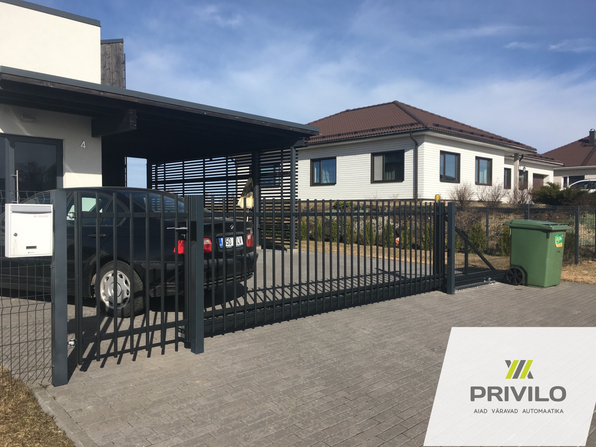 Liugvärav. Varbtäitega liugvärav. Automaatika. Jalgvärav., Metallaiad, Liugväravad, Jalgväravad, Tartu – Privilo